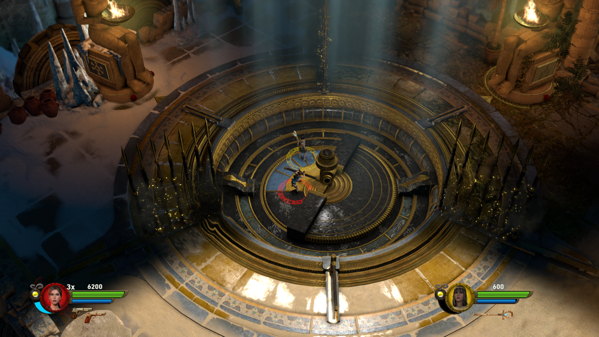 Lara Croft and the Temple of Osiris (Windows) screenshot: This device is used to change the weather and time of day