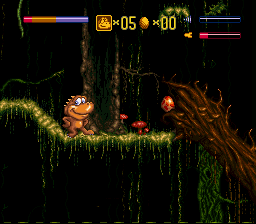 Radical Rex (SNES) screenshot: Starting location for level 2