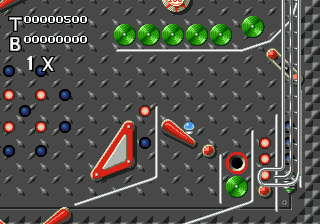 Virtual Pinball (Genesis) screenshot: Lone flopper