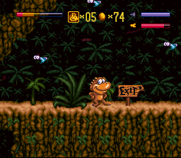 Radical Rex (SNES) screenshot: Level 1 exit