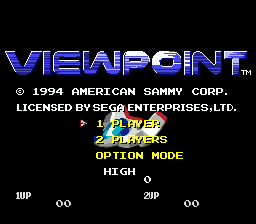 Viewpoint (Genesis) screenshot: Title screen