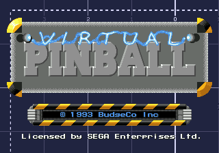 Virtual Pinball (Genesis) screenshot: Title screen