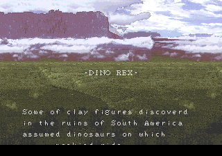 Dino Rex (Arcade) screenshot: Story
