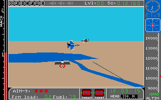 Jet (Atari ST) screenshot: A dogfight