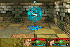 Mazes of Fate (Game Boy Advance) screenshot: A teleport which takes you to another area of the map