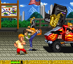 Screenshot of B.Rap Boys (Arcade, 1992) - MobyGames