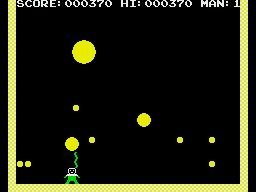 Cannon Ball (ZX Spectrum) screenshot: All a bit chaotic now