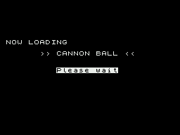 Cannon Ball (ZX Spectrum) screenshot: Loading screen