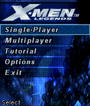 X-Men: Legends (N-Gage) screenshot: Main Menu.