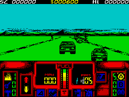 Overlander (ZX Spectrum) screenshot: I am being tailgated