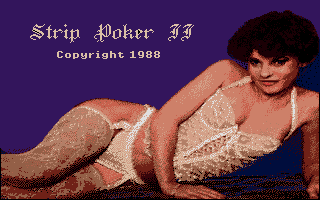 Strip Poker II (Apple IIgs) screenshot: Title screen