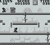 Bill & Ted's Excellent Game Boy Adventure (Game Boy) screenshot: level 1-1