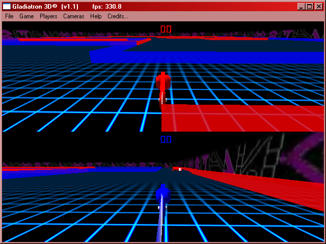 Gladiatron 3D (Windows) screenshot: The match in progress