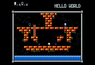 Alter Ego (Amiga) screenshot: First level. How can you access the platform when there is no ladder?