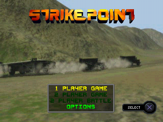 StrikePoint (PlayStation) screenshot: Main menu.