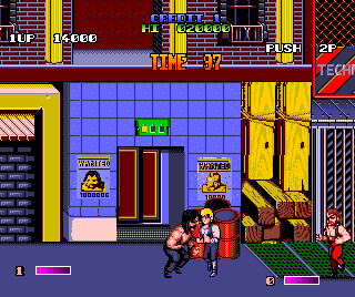 Double Dragon II: The Revenge (Amiga) screenshot: And we are ready to go into level 2