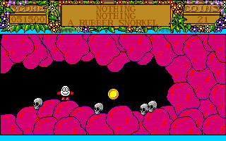 Treasure Island Dizzy (Amiga) screenshot: Inside this fish larger than the outside.