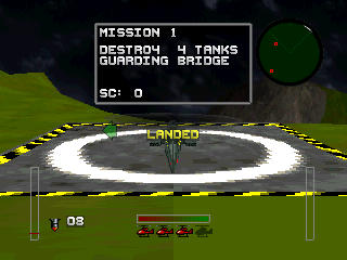 StrikePoint (PlayStation) screenshot: Still... Landed.