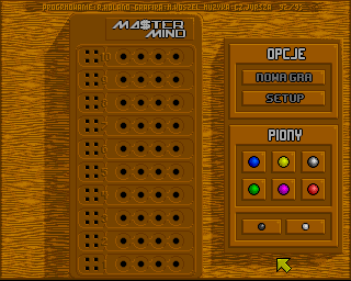 Ma$ter Mind (Amiga) screenshot: Game board