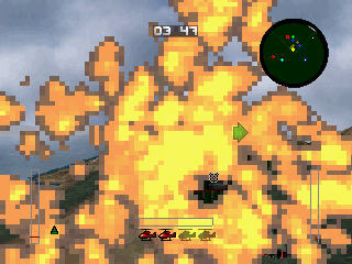 StrikePoint (PlayStation) screenshot: Esplosione!