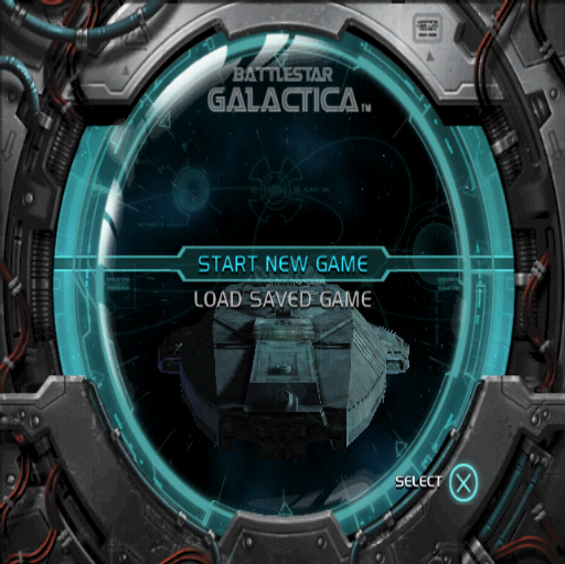 Battlestar Galactica (PlayStation 2) screenshot: The main menu<br>Not much to see here