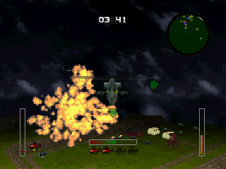 StrikePoint (PlayStation) screenshot: Now it's better. An enemy was killed?