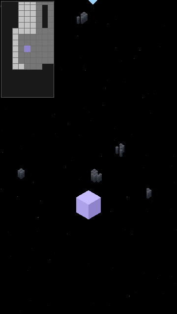 Edge (J2ME) screenshot: Falling through space