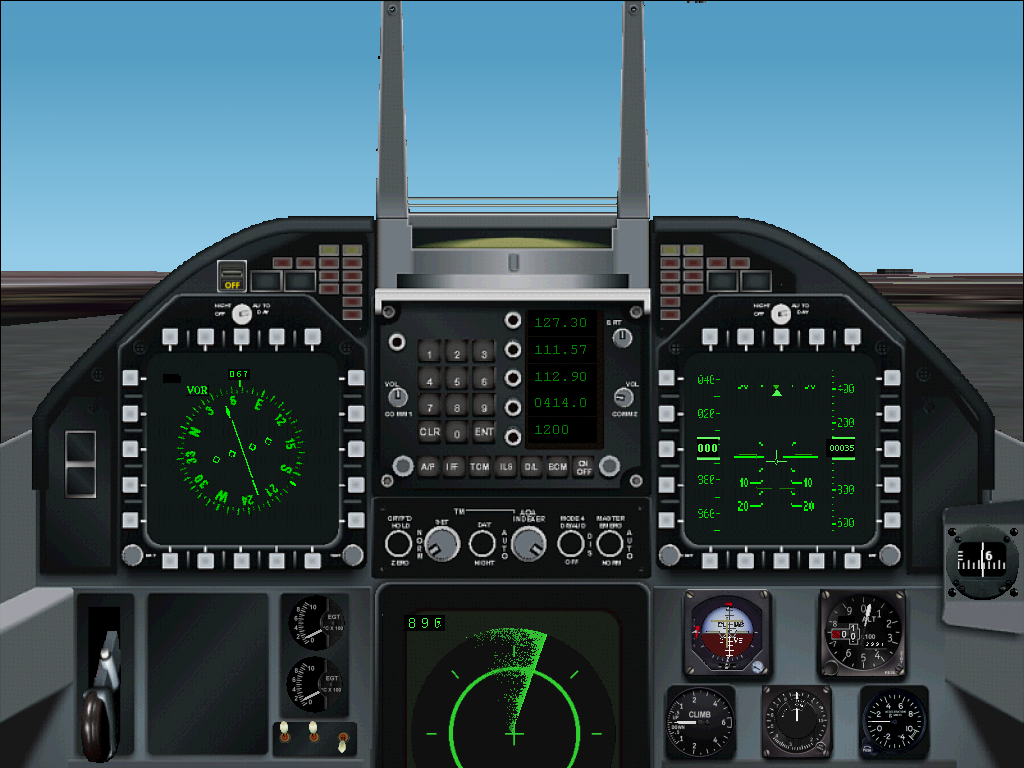 Military Collection (Windows) screenshot: F/A-18C - the 2D cockpit