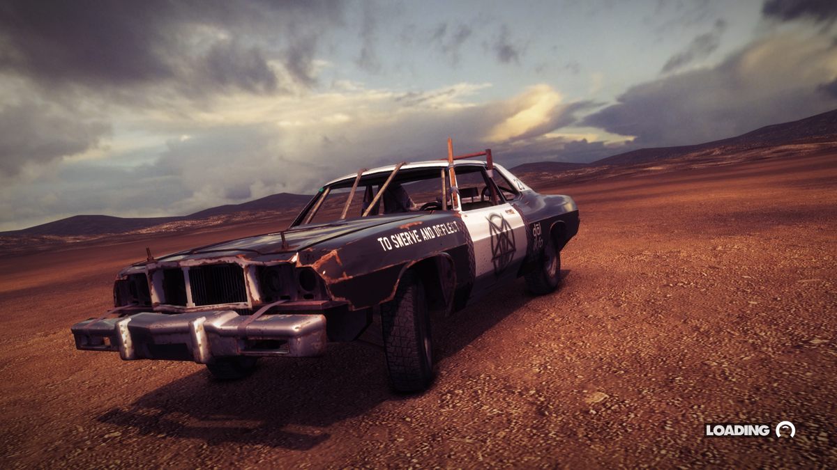 DiRT: Showdown (Windows) screenshot: Looking at a car while the race loads. We start with ugly cars.