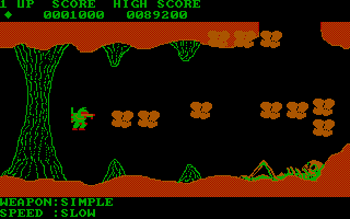 Side Arms Hyper Dyne (DOS) screenshot: Level 4: Final Boss.<br> Destroyed, back to the hell of Cephalopoda.
