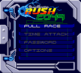 San Francisco Rush 2049 (Game Boy Color) screenshot: Main menu.