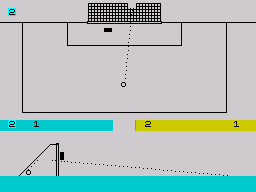 Rzuty Karne (ZX Spectrum) screenshot: In the middle