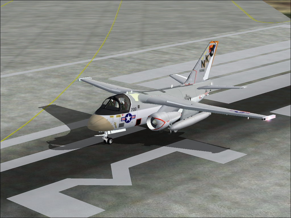 Military Collection (Windows) screenshot: S-3 Viking. Currently mothballed at Davis-Monthan AFB, AZ. Once flying from the USS Enterprise. The arrestor hook and wing folding is still in working order.