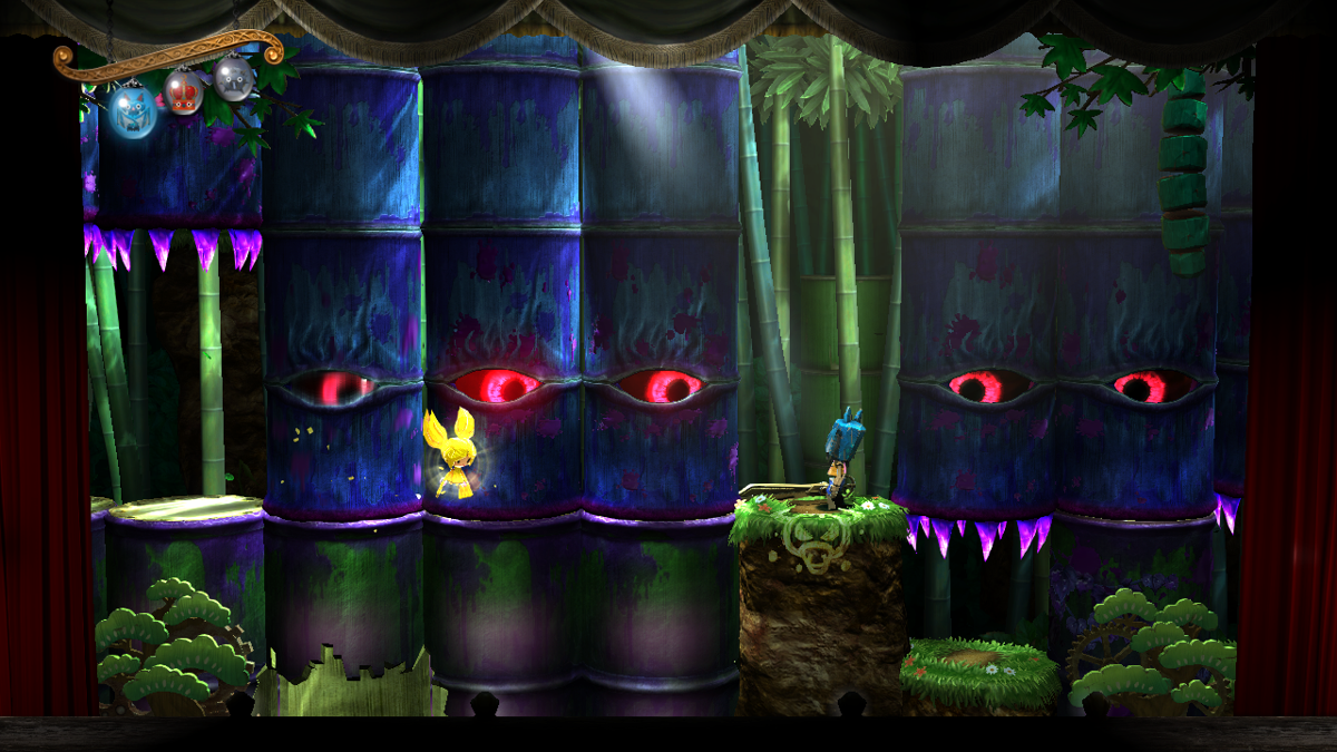 Puppeteer (PlayStation 3) screenshot: Evil bamboo