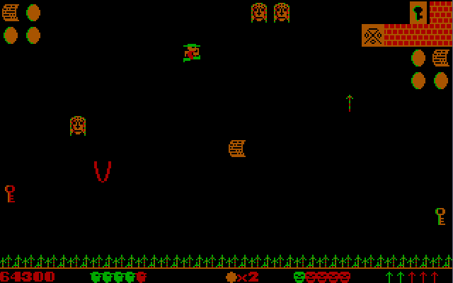 Pharaoh's Tomb (DOS) screenshot: Whoa! Where am I gonna land!