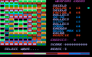 Return of the Mutant Camels (Atari ST) screenshot: The starting matrix