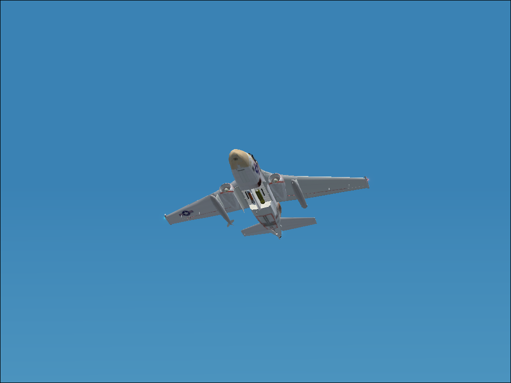 Military Collection (Windows) screenshot: S-3 Viking. Bomb bay doors open, two torpedos inside.