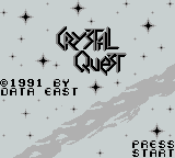 Crystal Quest (Game Boy) screenshot: Title screen