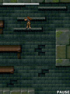 Tomb Raider: Underworld (J2ME) screenshot: Jumping between ledges