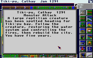 SimCity Graphics Set 1: Ancient Cities (Amiga) screenshot: Ancient Asia - Scenario.