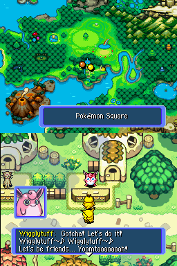 Pokémon Mystery Dungeon: Blue Rescue Team (Nintendo DS) screenshot: Let's be friends!