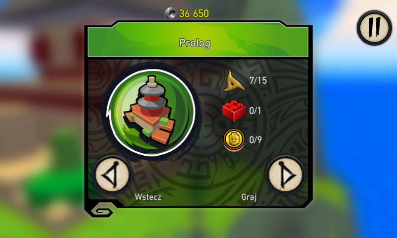 LEGO Ninjago: Shadow of Ronin (Android) screenshot: Location (level) summary