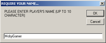 Colossal Cave (Windows) screenshot: Establishing the player's name