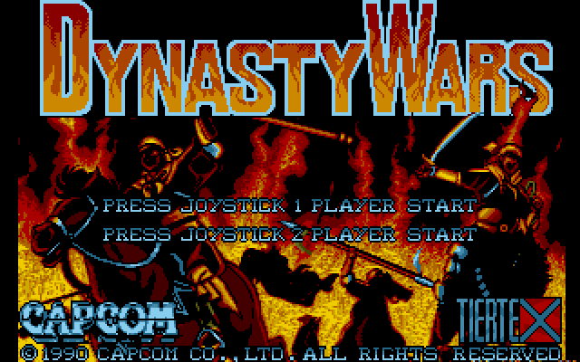 Dynasty Wars (Amiga) screenshot: Title Screen