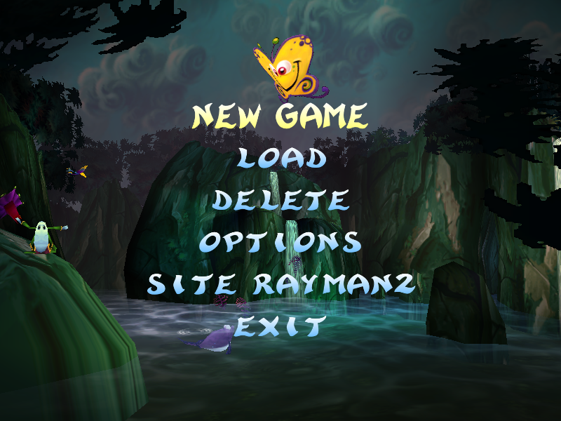 Rayman 2: The Great Escape (Windows) screenshot: Main menu