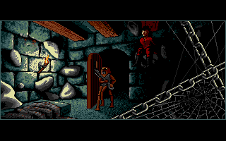 Eagle's Rider (Atari ST) screenshot: You were sitting in the cell when guard came...