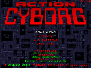 Action Cyborg (Windows) screenshot: Title screen