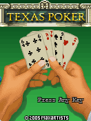 Texas Poker (J2ME) screenshot: Title screen for the non-branded version of the game