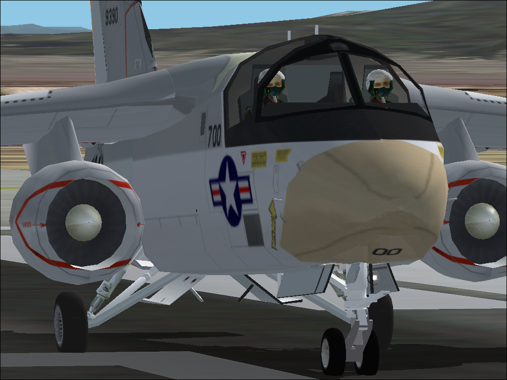 Military Collection (Windows) screenshot: S-3 Viking. The pilots seem to look back at you.