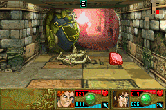 Mazes of Fate (Game Boy Advance) screenshot: This ruby key is needed to progress further